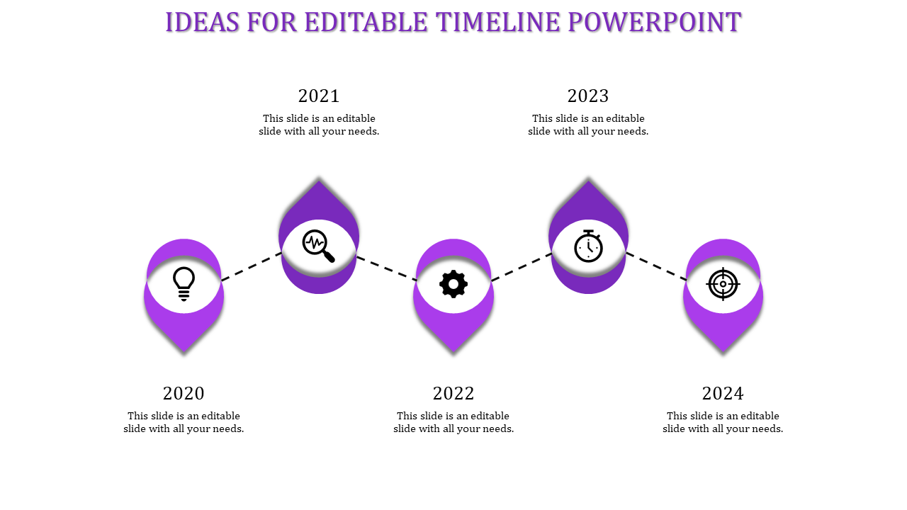 Best Editable Timeline PowerPoint Presentation-Five Node